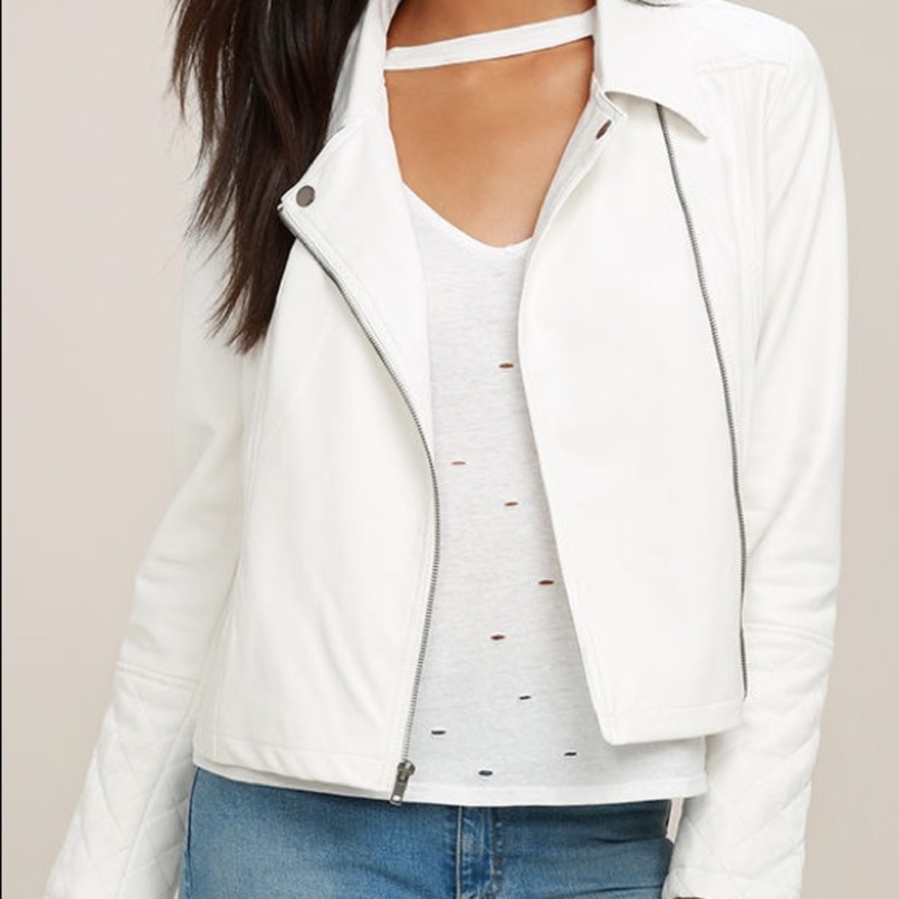 White leather jacket